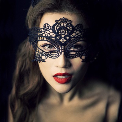 Sexy lingerie nightclub queen lace suit hollow eye mask princess cat