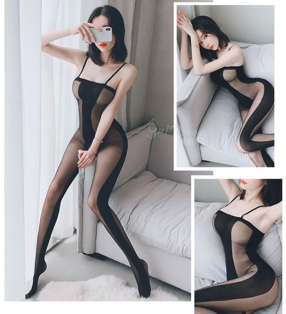 Women Sexy Lingerie Cosplay Bunny Uniform Body Suit Open Crotch Full Stockings Soft Nightwear 8057