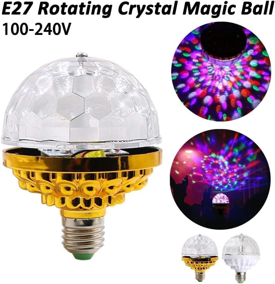 LED Rotating Light Lighting Full Color Disco Party Crystal Ball Lights Effects