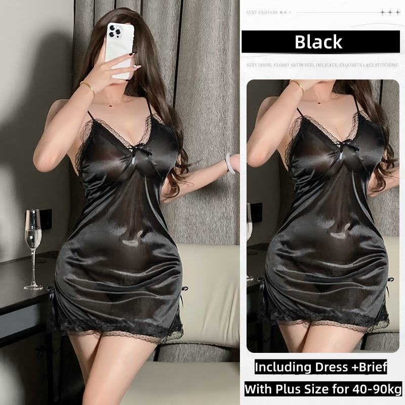 Erotic lingerie pure desire style suspender nightdress women (8550)