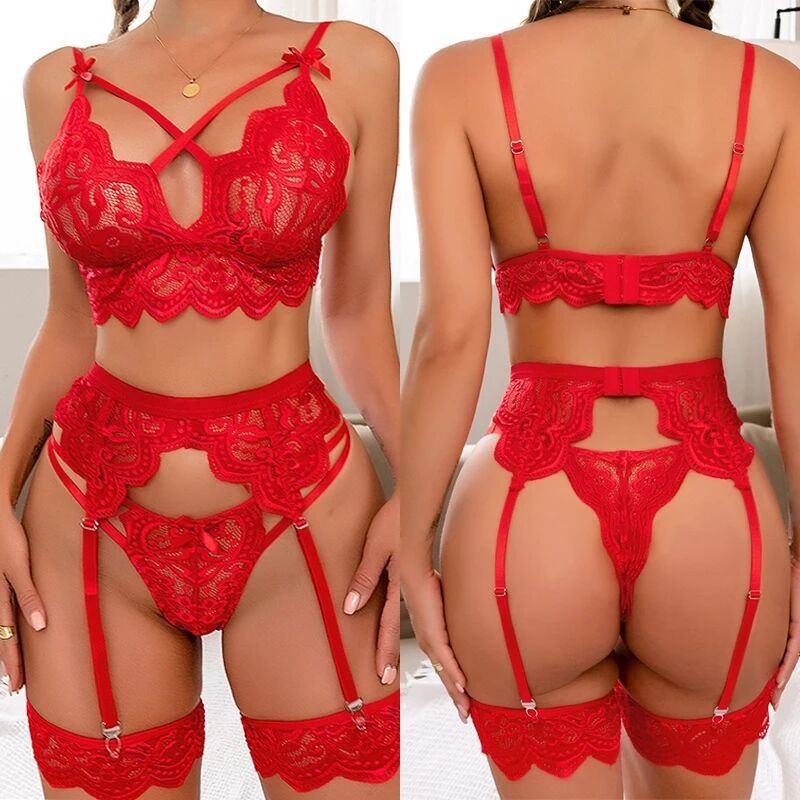 European and American new sexy lingerie Amazon sexy transparent lace 1152