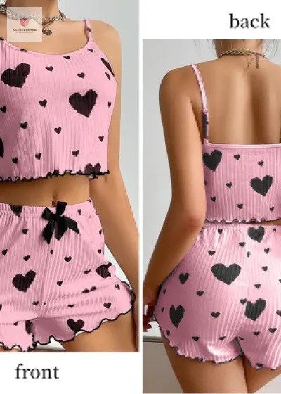 Women's Polyester Sleeveless Shorts Sleepwear Set – Soft & Comfortable Home Wear — Image 6